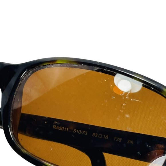 RALPH LAUREN RA 5011 510/73 53-18-135 TORTOISE SUNGLASSES FRAME WOMENS Damaged - Picture 8 of 16